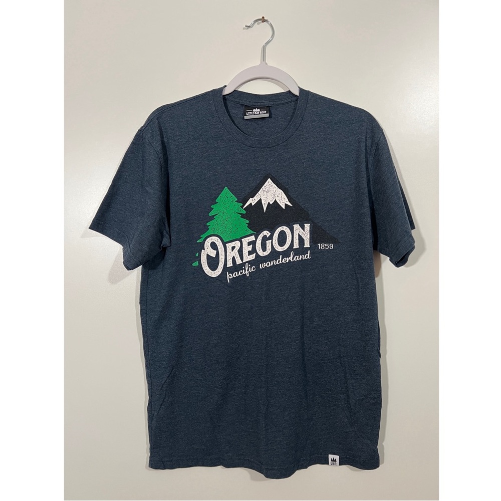 Little Bay Root Oregon Pacific Wonderland T-Shirt in Navy Blue Size Medium Men’s - Picture 3 of 9